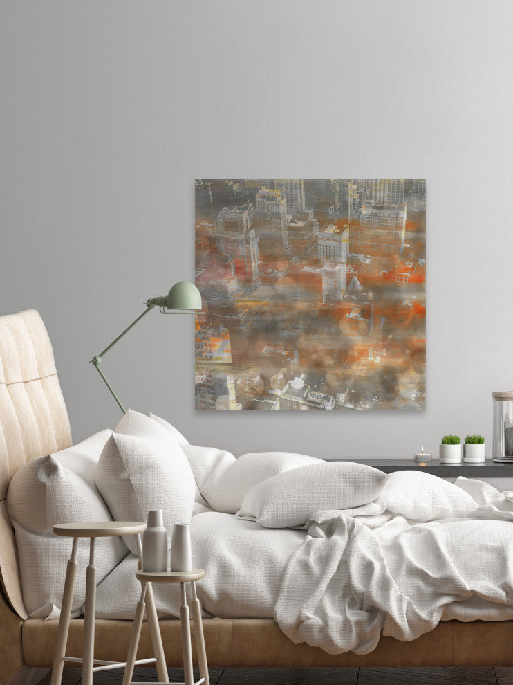 "Rooftops" Print on Canvas, 40"x40"