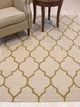 Light Beige Traditional Trellis Moroccan Area Rug