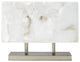 Ghost Horizon Table Lamp, Alabaster With Antique Silver