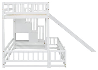 Gewnee Twin Over Full Bunk Bed with Slide