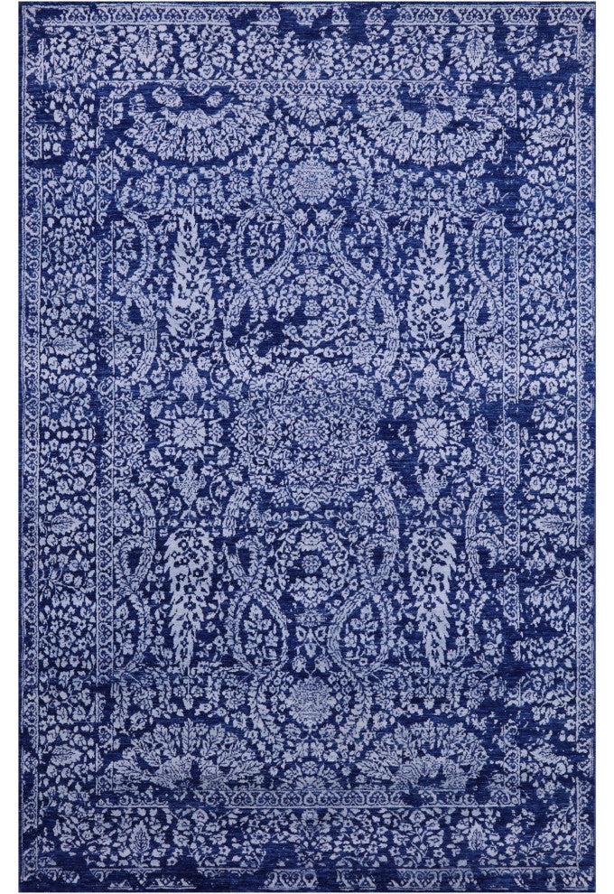6' 0" X 9' 5" Wool & Silk Persian Hand Knotted Rug - Q15524