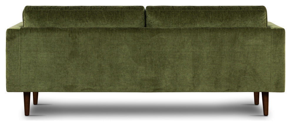 Poly and Bark Napa Velvet Sofa, Distressed Green Velvet