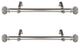 Swivel 1" Diameter Side Curtain Rod 12-20" Long, Set of 2, Satin Nickel