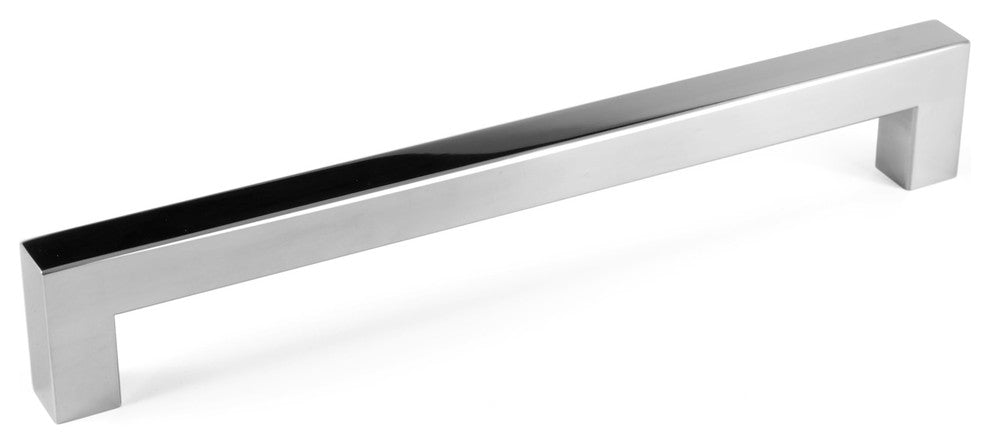 Celeste Square Bar Pull Cabinet Handle Polished Chrome Stainless 14mm, 8"