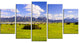 Green Bavaria Field Panorama, Landscape Canvas Art Print, 60"x32", 5 Panels