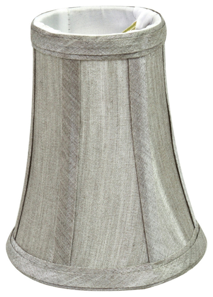 30246-6 Small Bell  Chandelier Clip On Lamp Shade Silver Gray 2 1/2"x4"x5"