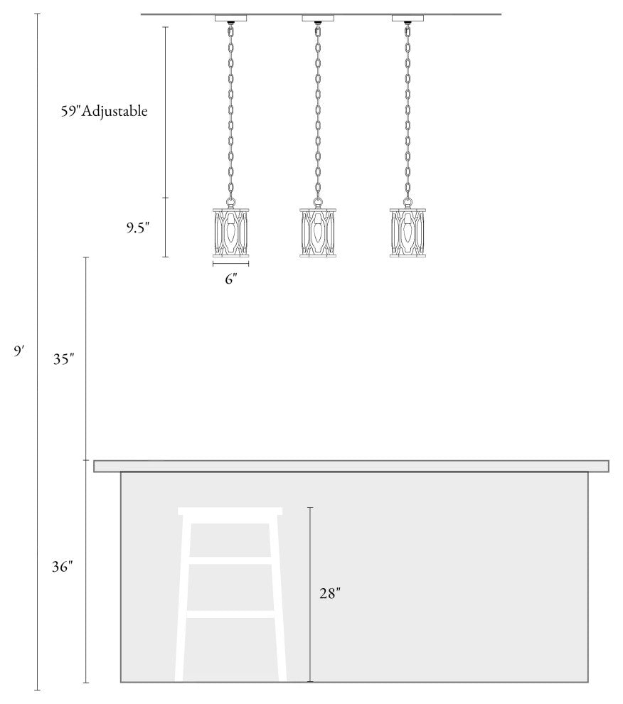 LALUZ 6-in White-washed Wood Farmhouse Lantern Mini Pendant Lighting