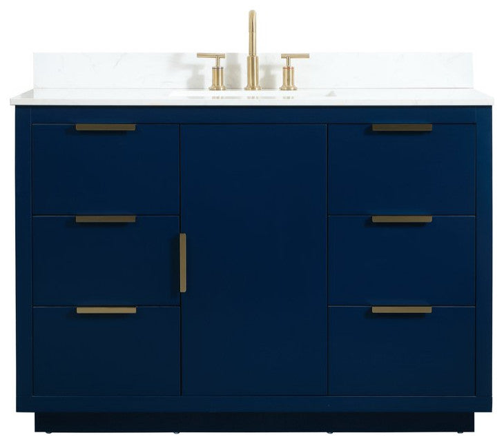 Elegant Decor Blake Bathroom Vanity Blue