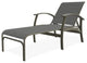 Belle Isle Sling 4-Position Outdoor Chaise Lounge, Anchor/Storm