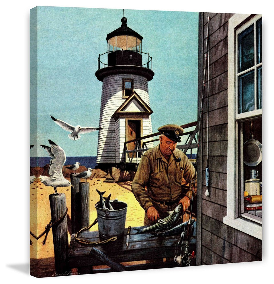 "Lighthouse Keeper" Painting Print on Canvas by Lighthouse Keeper