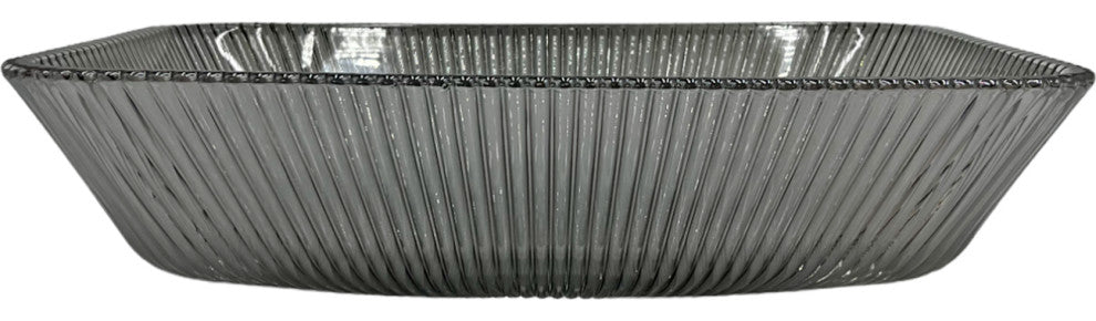 CastelloUSA Charlie 18" Tempered Glass Crystal Rectangular Bathroom Sink, Light Black