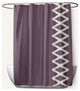 Zipper Stripe Dusty Purple 70" w x 73" h Shower Curtain