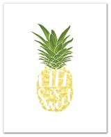 Life is Sweet Pineapple 8x10 Canvas Wall Art