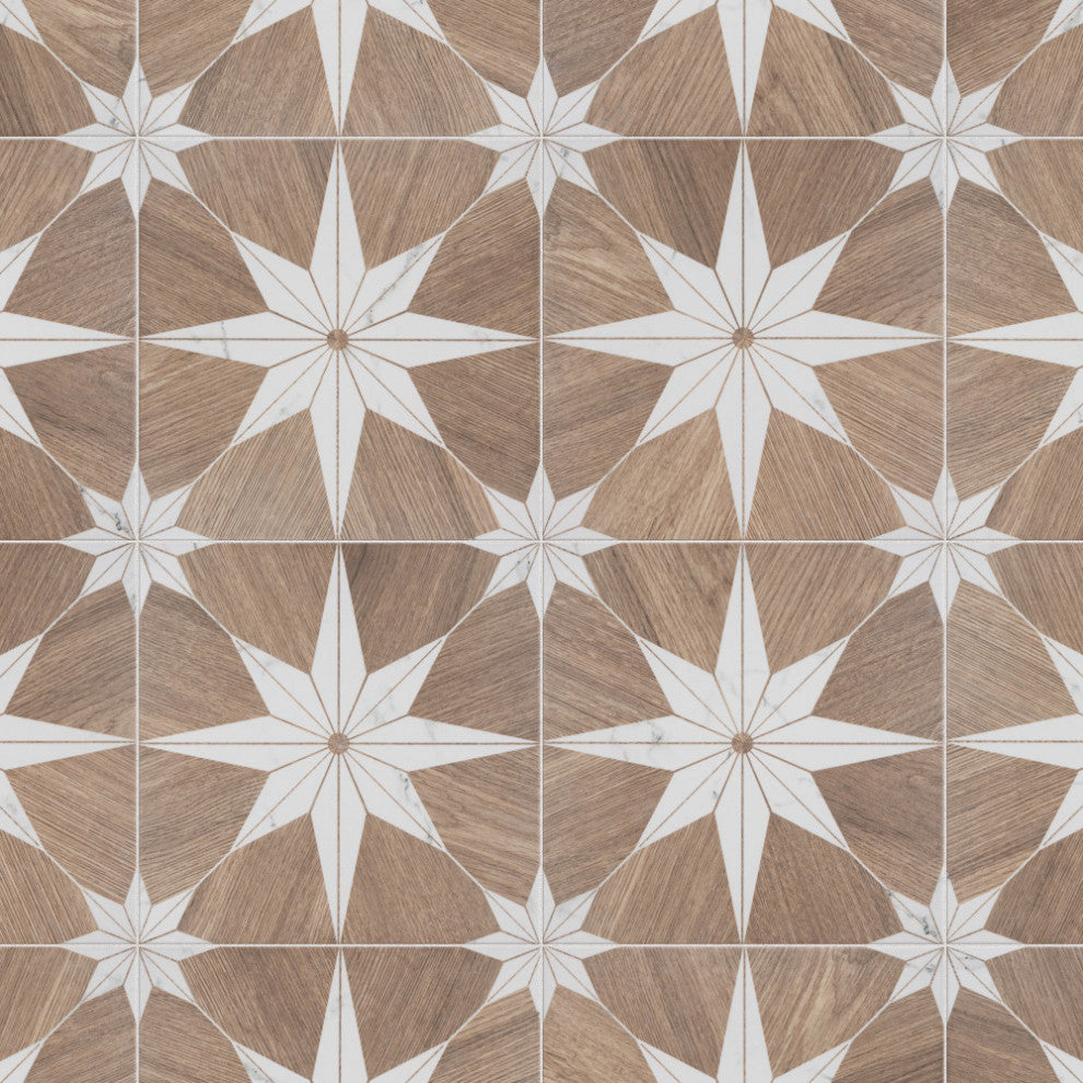 Merola Tile Amazon Stella Loire 9-3/4" x 9-3/4" Porcelain Floor and Wall Tile