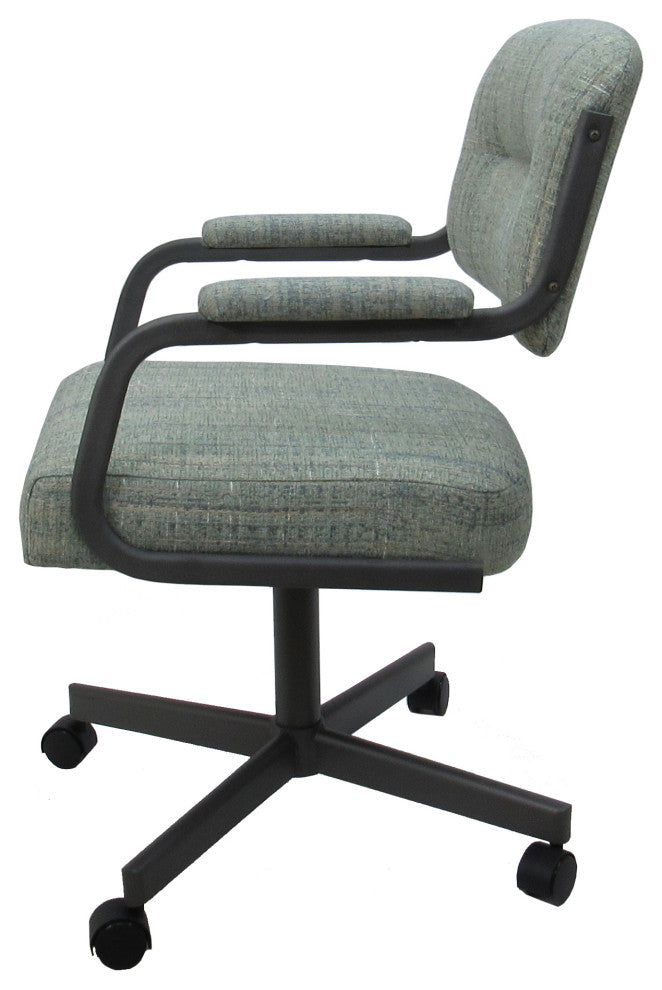 Swivel Tilt Kitchen Caster Chair with Wheels - M-110, Watusi Aquatint, Gray