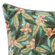 Lamia 22" Cotton Velvet Fabric Botanical Throw Pillow, Green