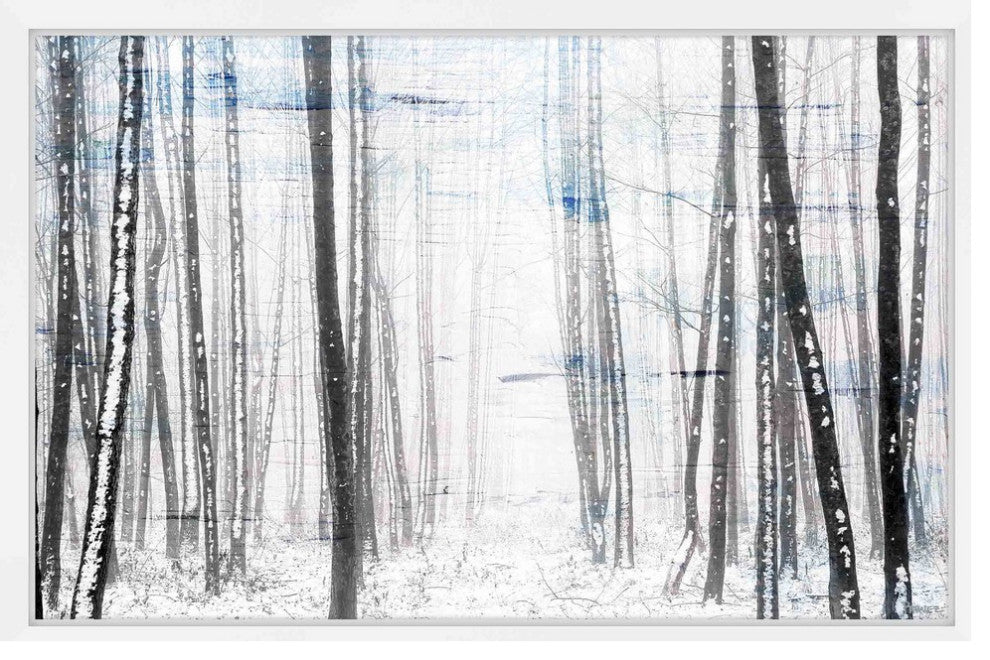Parvez Taj "Thin Trees" Framed Painting Print, 18"x12"