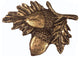 Acorns On Branch Cabinet Knob, Antique Brass
