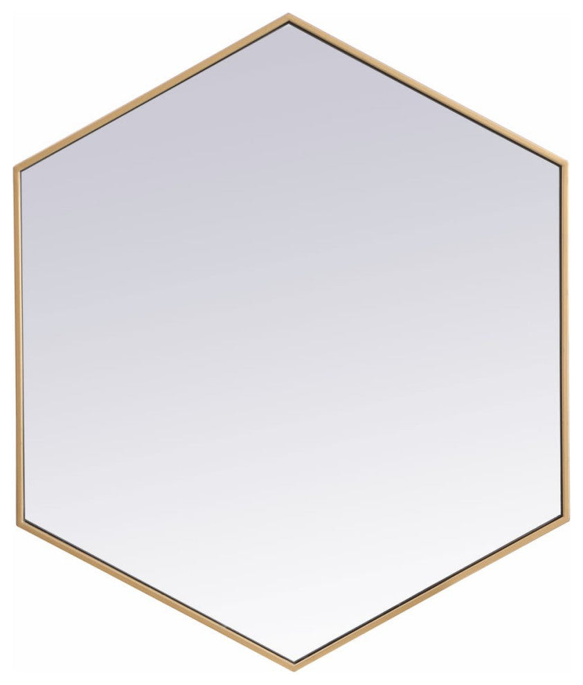 Elegant Lighting MR4538 Decker 38" W x 32" H Contemporary - Brass