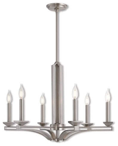Livex Lighting Trumbull Light Chandelier, Brushed Nickel
