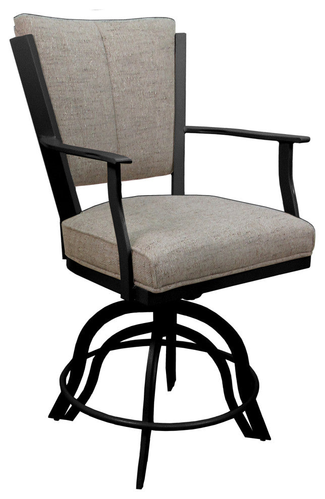 Montana Swivel Tilt Metal 30" Bar Stool or Counter 26" on A Base, Hemsath Driftwood - Grey, 30"
