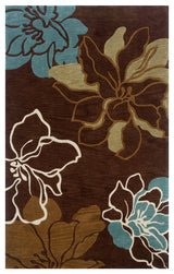 Trio Collection Space Dyed Brown And Turquoise 8 X 10