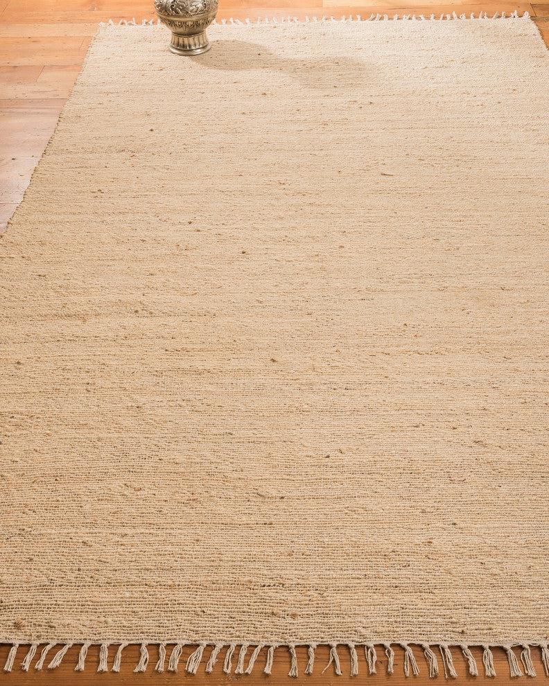 Natural Area Rugs 100% Natural Fiber Venice Jute Rug, Bleach, 5' X 8'