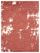 Hand Knotted Silk Area Rug Geometric Red White