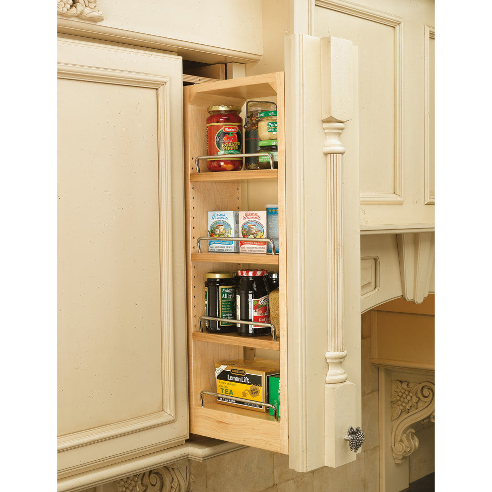 Wood Wall Filler Pull Out for 30" H New Kitchen Wall Cabinets, 6"W, 30"H