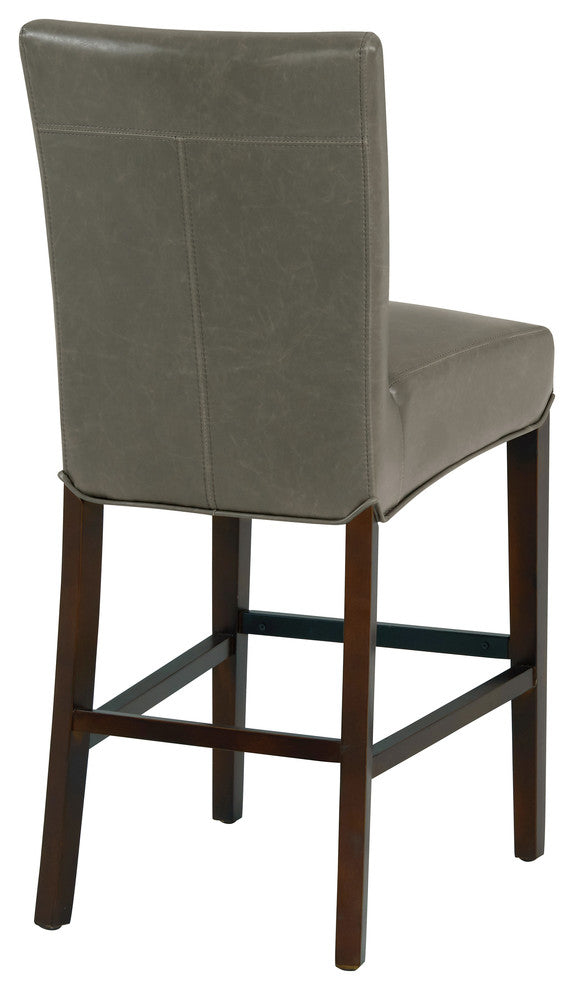 Milton Fabric Stool, Vintage Gray, Counter Stool, Bonded Leather