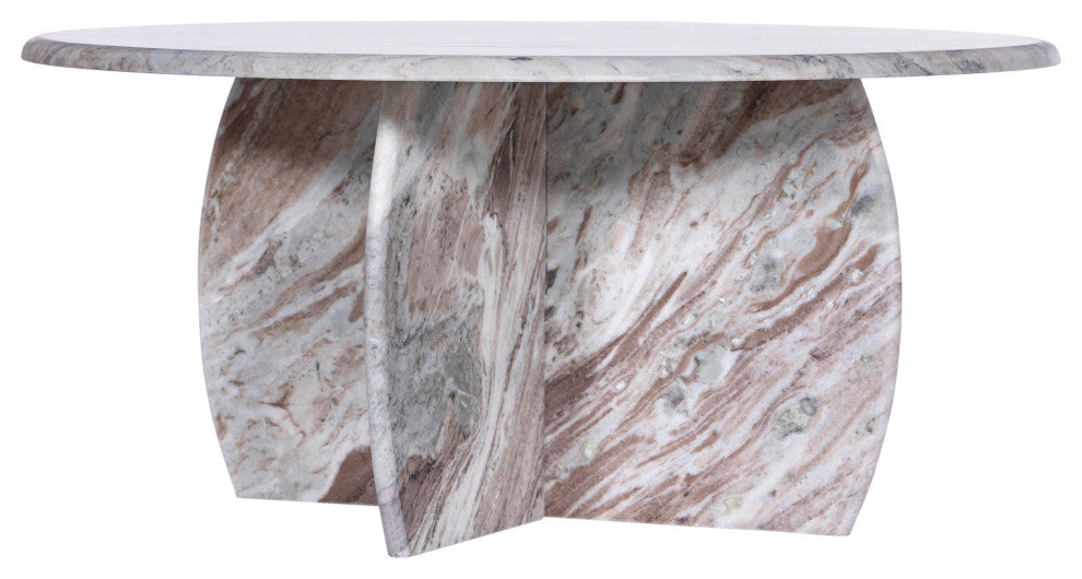 Formentera Marble Coffee Table, Brown, Coffee Table