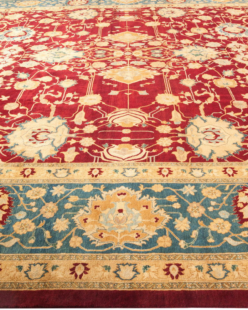 Mogul, One-of-a-Kind Hand-Knotted Area Rug Red, 12'3"x17'10"