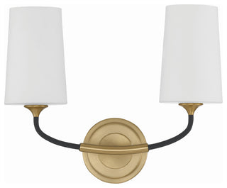 Niles 2-Light Black Forged/Modern Gold Wall Mount