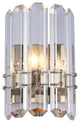 Chrome Frame Wall Sconce, Clear Crystal Plaques