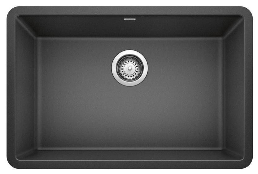 Blanco Precis 27" Single Bowl Silgranit Sink, Anthracite, Modern