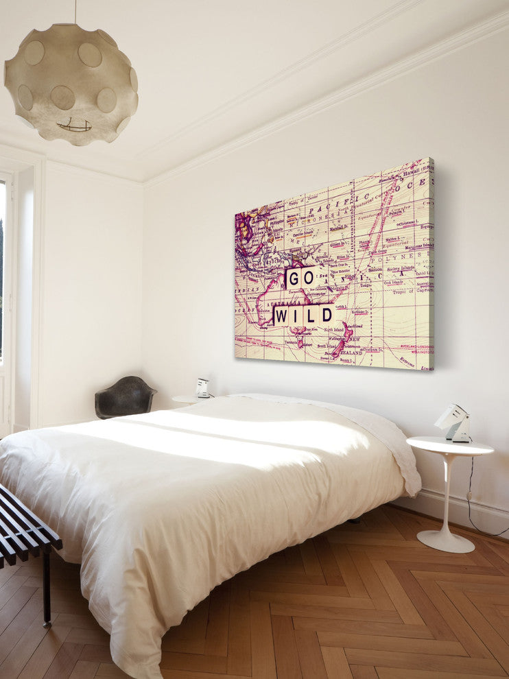 "Go Wild" Print on Canvas by Sylvia Cook