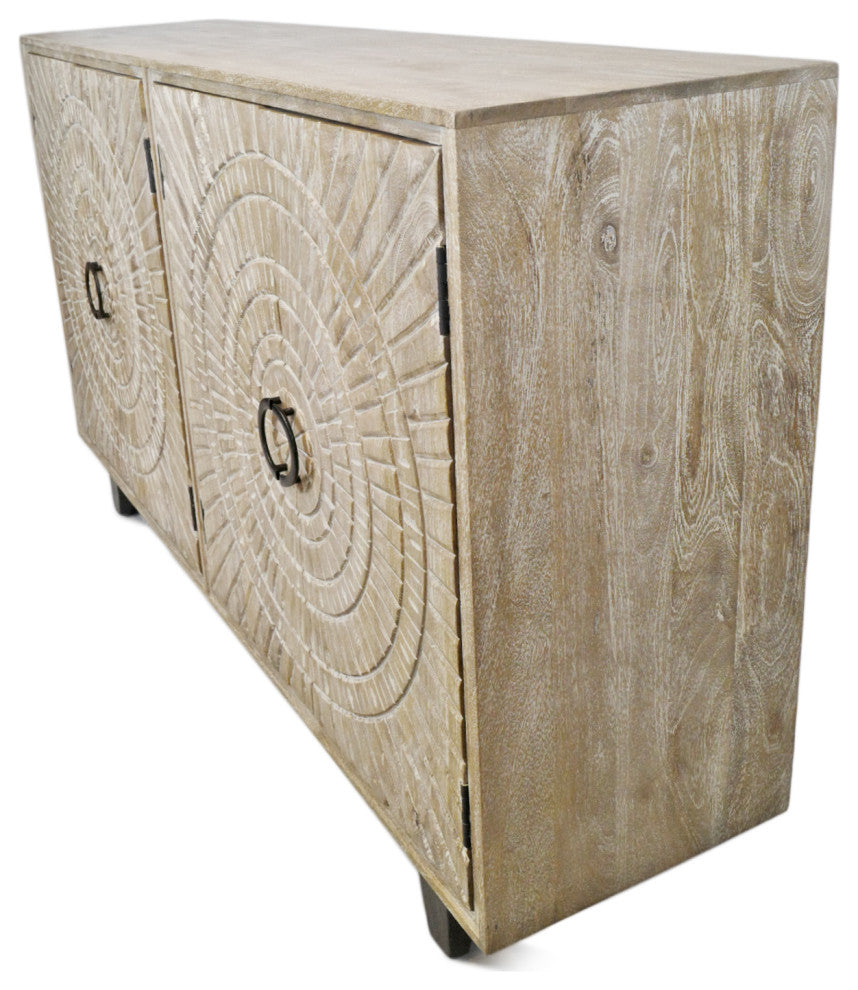 Washed Double Medallion Sideboard