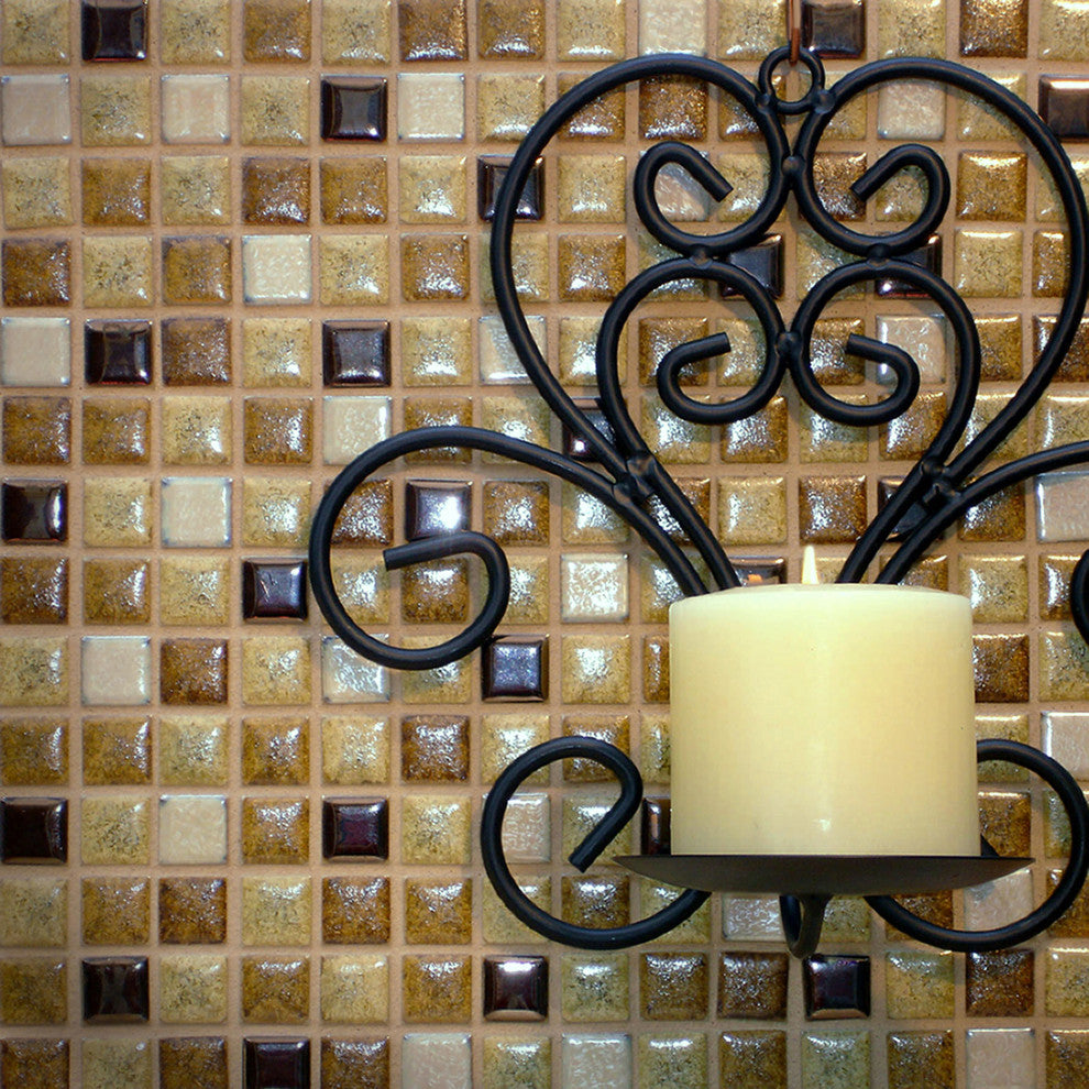 Metal Multi Beige Porcelain Floor and Wall Tile
