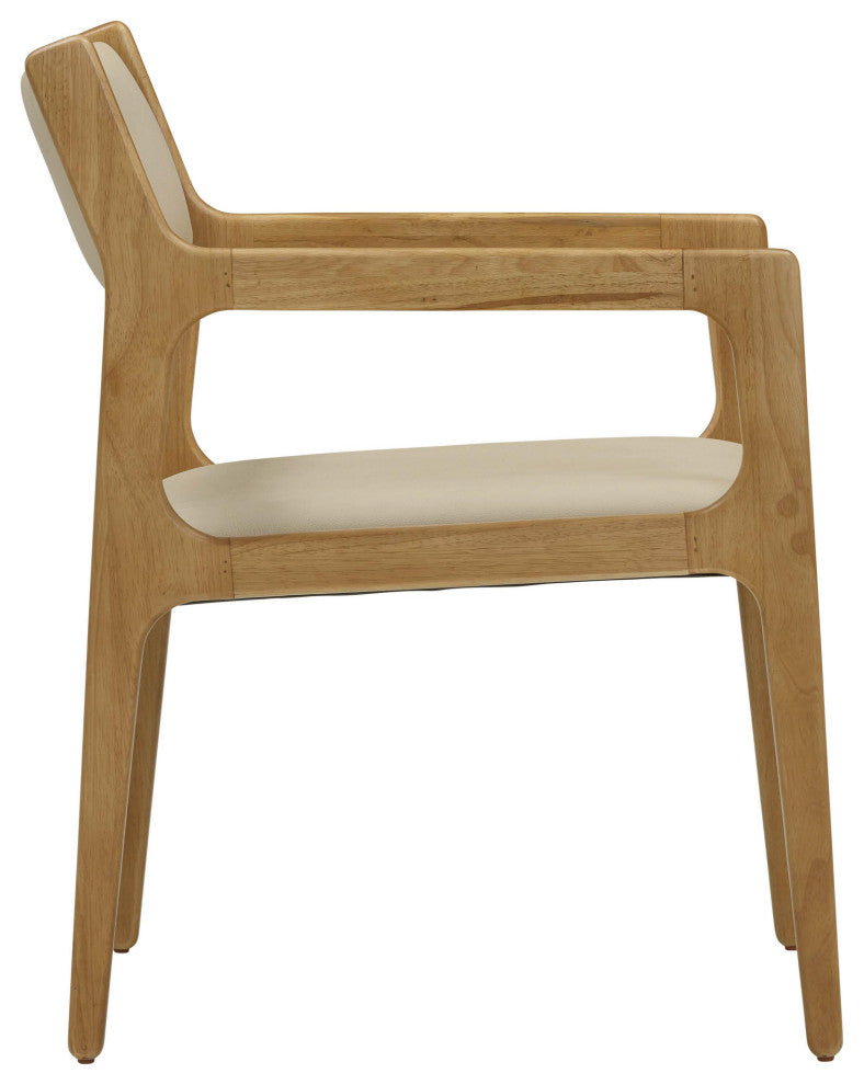Ari Cream Vegan Leather Dining Chair, Set of 2