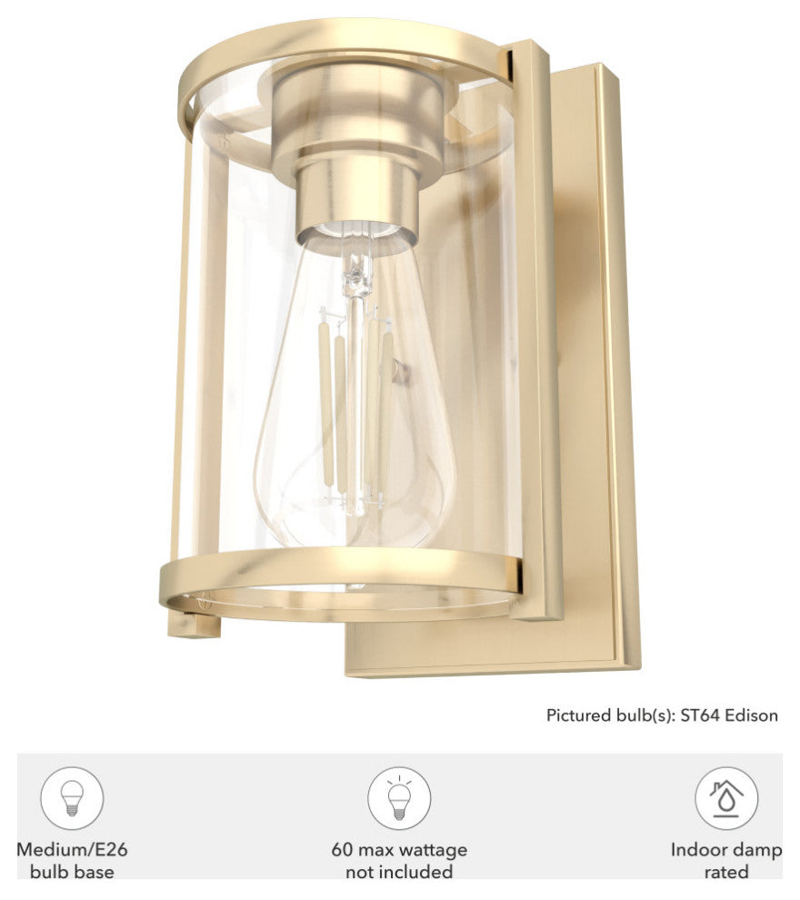 Astwood Alturas Gold 1 Light Sconce Wall Light Fixture