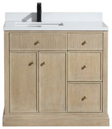 Redondo Bathroom Vanity, Ash Oak, 36", Single Sink, Freestanding