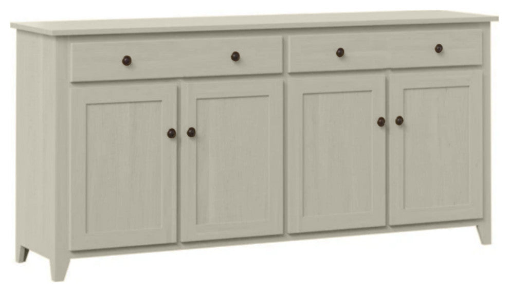 70" Traditional Shaker Sideboard Buffet, Soft White