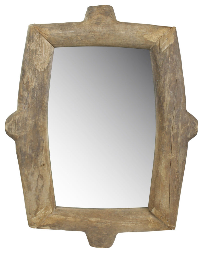 Natural Wooden Wall Mirror
