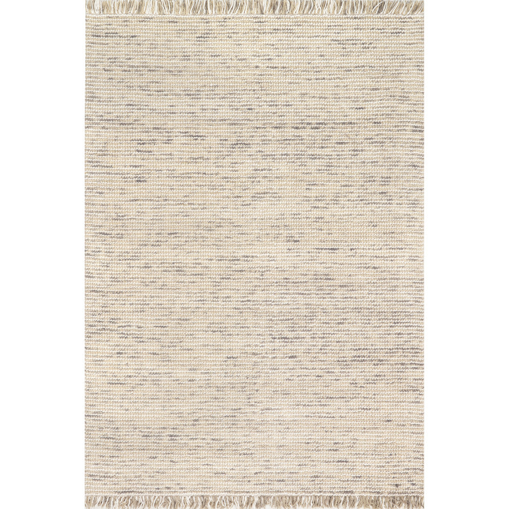 Nuloom Hand Woven Ornate Felted Wool Dhurrie Dh01 Rug, Beige 8'6"x11'6"