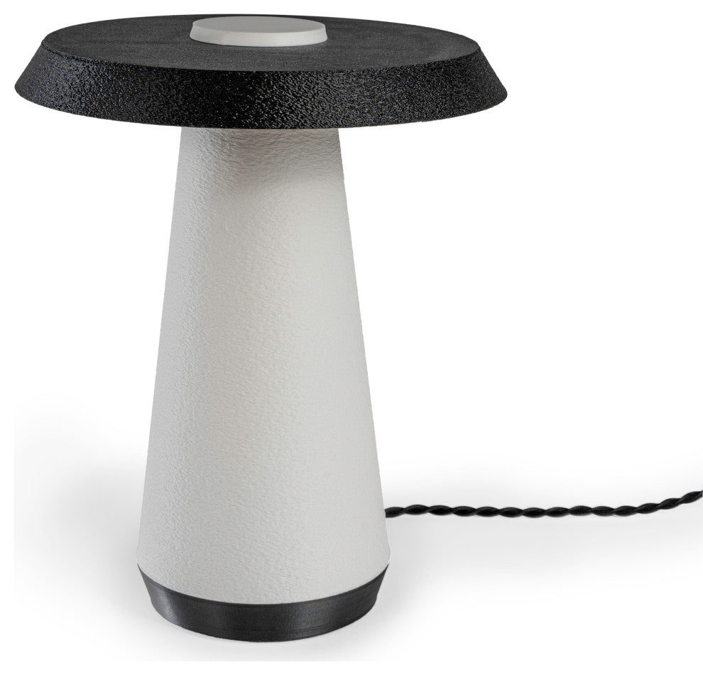 Mid-Century Minimalist Plant-Based PLA 3D Printed Dimmable LED Table Lamp, White