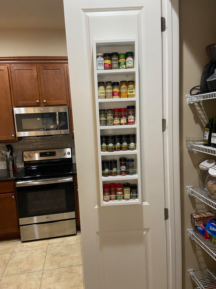 Citrus Unfinished On the Wall Spice Rack 42"h x 14"w x 4.5"d
