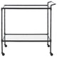 Safavieh Couture Isabellina Metal Bar Cart, Black/Clear