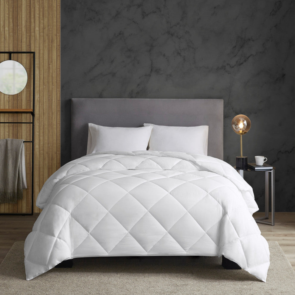 Sleep Philosophy Sateen Double Insertion Comforter, White, King