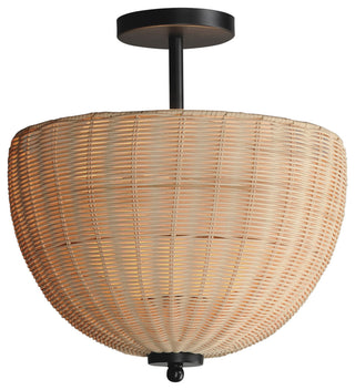 Maxim 12604 Maldives 2 Light 15"W Semi-Flush Bowl Ceiling Fixture - Black