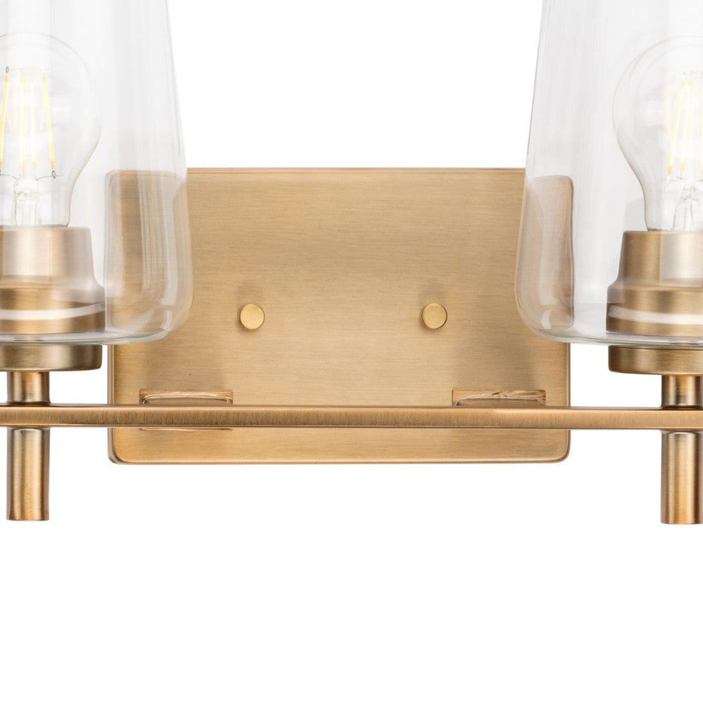 Calais 34" 4-Light Vintage Brass Vanity Light